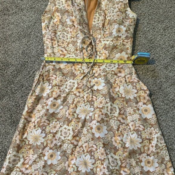 Zimmermann Zippy 100% Linen Luxury Lace-Up Mini Dress Women's Size 0 - Picture 3 of 7